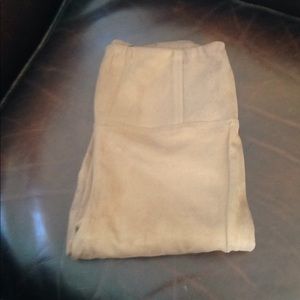 Faux suede brown & tan leggings/tights